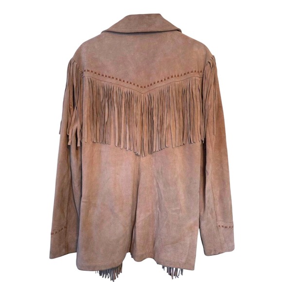 El Toro Bravo Genuine Leather Suede Fringe Western Jacket Size 44 - Picture 2 of 10